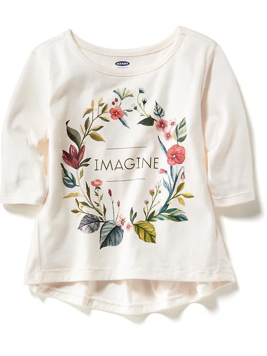 Old Navy Scoop Neck Graphic Tee - Sea Salt