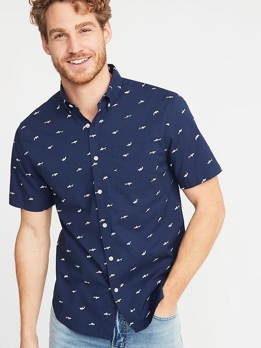 Slim-fit Built-in Flex Printed Everyday Shirt For Men
