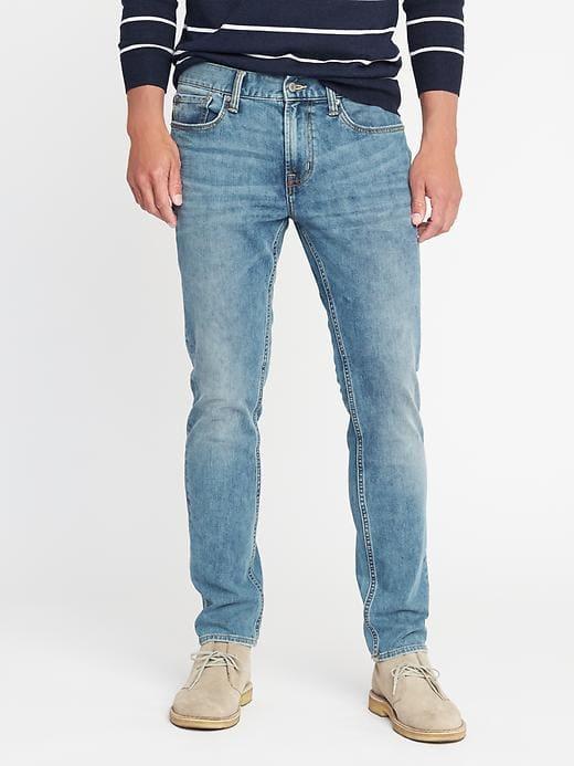 Old Navy Mens Slim Built-in Flex 360 Jeans For Men Light Wash Size 32w