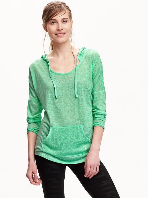 Old Navy Womens Burnout Hoodie Size L - Trade Winds Neon Poly