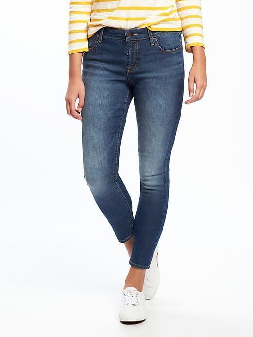 Old Navy Womens Mid-rise Super Skinny Ankle Jeans For Women Campeche Size 2
