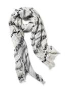 Old Navy Textured Stitch Linear Scarf For Women - Black/white