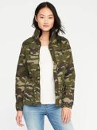 Old Navy Twill Field Jacket For Women - Camouflage Combo