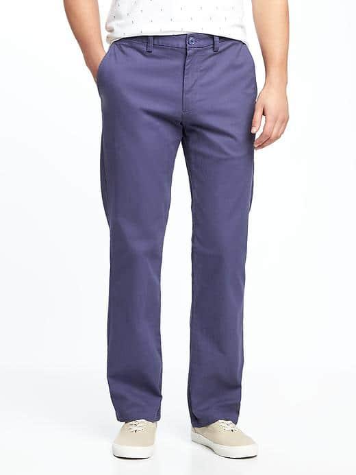 Old Navy Straight Ultimate Built In Flex Khakis For Men - Newport Blue