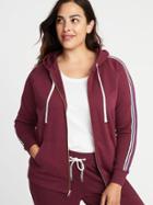 Old Navy Womens Relaxed Plus-size Zip Hoodie Wine Purple Size 1x