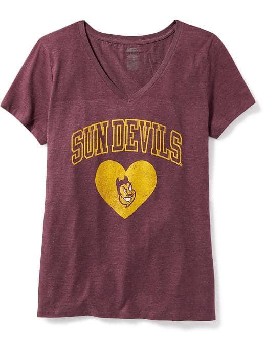 Old Navy Ncaa V Neck Tee For Women - Arizona State