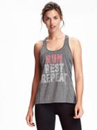 Old Navy Go Dry Run Performance Tank For Women - Vegas Pink Neon Poly