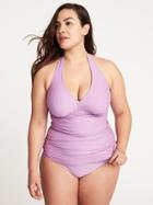 Old Navy Womens Plus-size Halter Tankini Top Lavender Size 1x