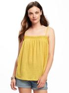 Old Navy Shirred Cami Swing Top For Women - Maize Maze
