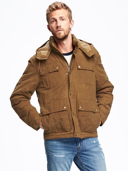 Old Navy Utility Parka For Men - Bourbon