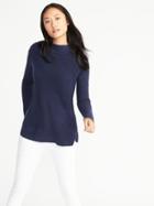 Old Navy Womens Mock-neck Boucl Sweater For Women Lost At Sea Navy Size Xl