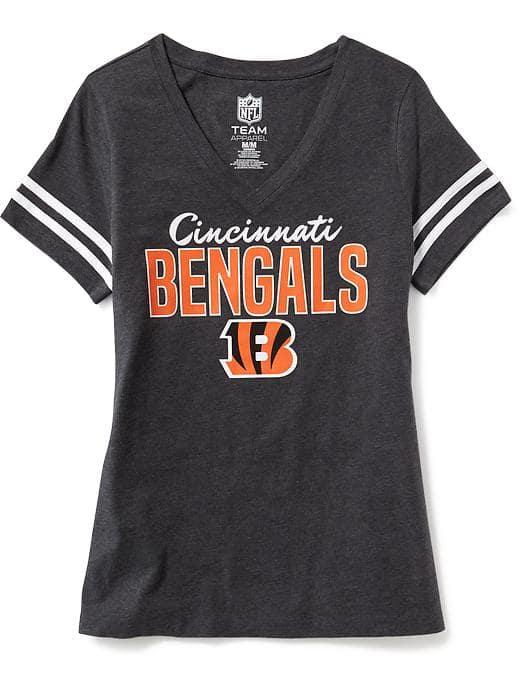 Old Navy Nfl Team V Neck Tee For Women - Bengals