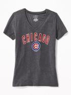 Old Navy Womens Mlb Team V-neck Tee For Women Chicago Cubs Size M