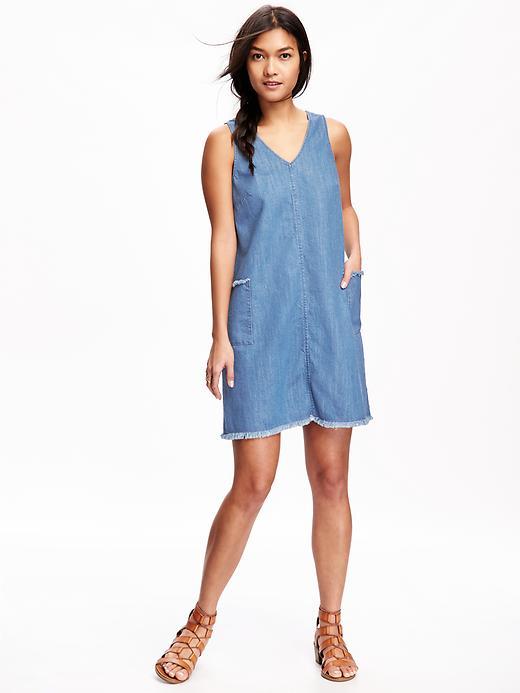 Old Navy Denim Jumper For Women - Light Wash Hi