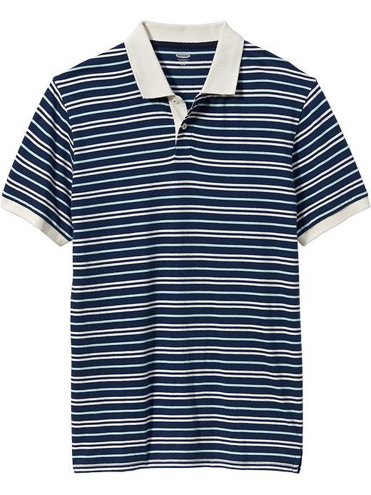 Old Navy Mens Striped Jersey Polos Size Xxxl Big - Navy Stripe