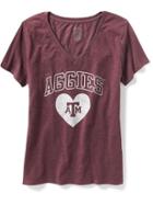 Old Navy Womens Ncaa V-neck Tee For Women Texas A&m Size Xl