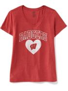 Old Navy Ncaa V Neck Tee For Women - Wisconsin