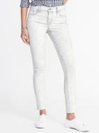 Old Navy Womens Mid-rise Super Skinny Rockstar Jeans For Women Silver Leaf Size 18