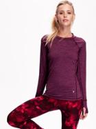 Old Navy Go Warm Long Sleeve Tee For Women - Purple Pizazz Poly