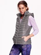 Old Navy Womens Hooded Frost Free Vest Size L - Gray Stone