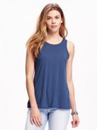 Old Navy Relaxed Tulip Back Tank For Women - Mariana Trench