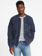 Old Navy Mens Twill Utility Bomber Jacket For Men Classic Navy Size S