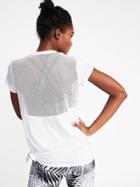 Old Navy Womens Relaxed Mesh-back Side-tie Tee For Women Bright White Size Xs