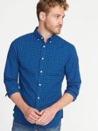 Old Navy Mens Slim-fit Built-in Flex Everyday Shirt For Men Blue My Cover Size Xs