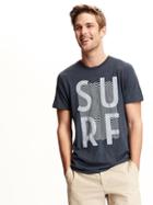 Old Navy Graphic Tee For Men - Ink Blue Heather