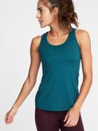 Old Navy Womens Crossback Keyhole Performance Tank For Women Teal Green Size S