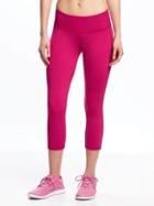 Old Navy Go Dry Mid Rise Compression Crops For Women - Party Started Pink