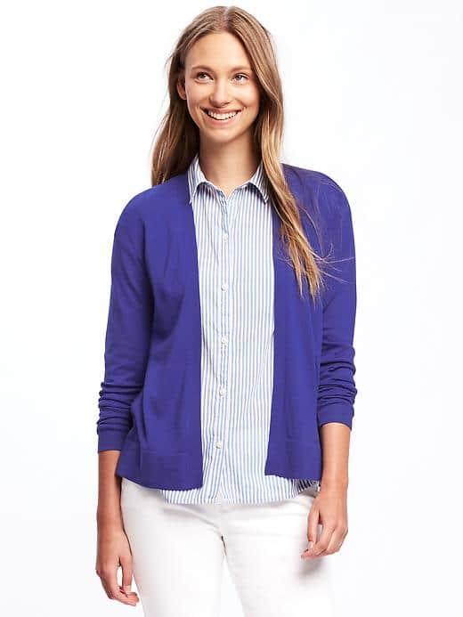 Old Navy Classic Open Front Cardi For Women - Bluer Than Blue