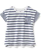 Old Navy Boxy Pocket Tee - Navy Stripe