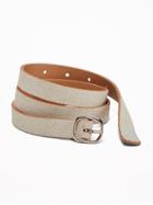 Old Navy Womens Reversible Belt For Women Natural White Size Xl/xxl