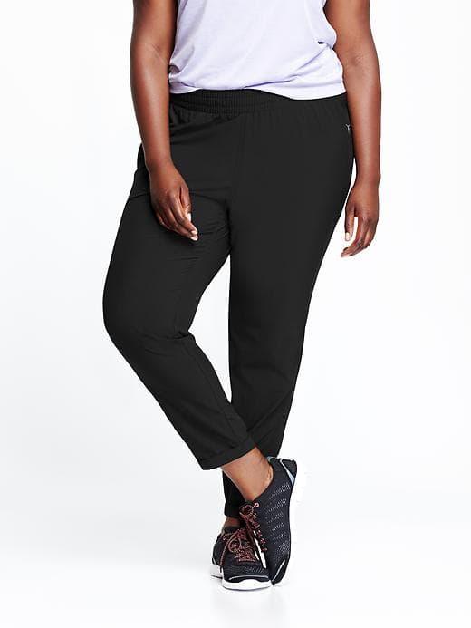 Old Navy Womens Plus Semi Fitted Running Pants - Black