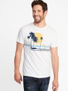 Old Navy Mens Soft-washed Graphic Tee For Men Tropical Beach Size Xxl