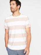 Old Navy Mens Heavyweight Terry-cloth Tee For Men White/pink Stripe Size M