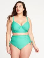 Old Navy Womens Plus-size Long-line Swim Top Aqua Team Size 3x