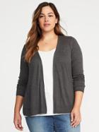Old Navy Womens Plus-size Open-front Sweater Dark Gray Size 2x