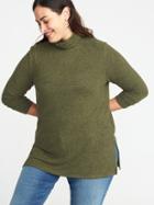 Old Navy Womens Relaxed Plus-size Plush-knit Turtleneck Hunter Pines Size 1x