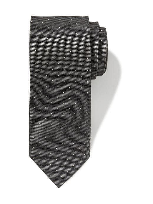 Old Navy Printed Tie For Men - Gray Dot