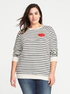 Old Navy Womens Relaxed Plus-size Graphic French-terry Sweatshirt Heart Size 1x