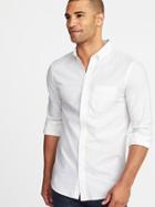 Old Navy Mens Slim-fit Built-in Flex Classic Shirt For Men New White Size Xxxl