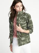 Old Navy Womens Twill Field Jacket For Women Army Camo Size S