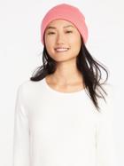 Old Navy Sweater Knit Beanie For Women - Coral Tropics