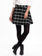 Old Navy Fit & Flare Skirt For Women - Black Plaid