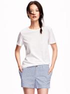 Old Navy Relaxed Crew Neck Tee - Bright White