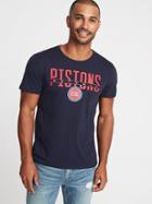 Old Navy Mens Nba Team Graphic Tee For Men Pistons Size S