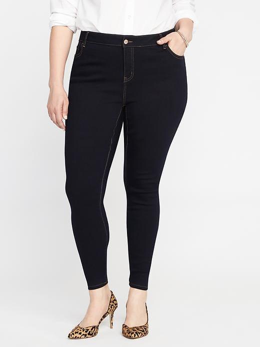 Old Navy Womens Smooth & Slim High-rise Skinny Plus-size Jeans Rinse Size 18