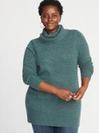 Old Navy Womens Plus-size Turtleneck Tunic Sweater Sea Green Size 1x